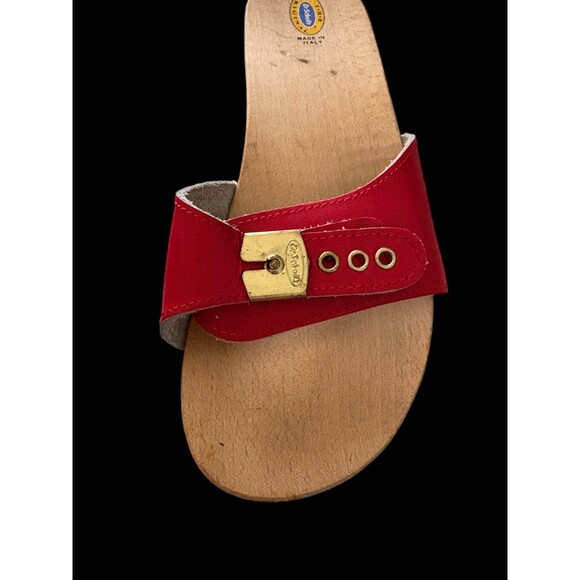 Dr. Scholl’s Original Exercise Sandals – Red Leather – Women’s Size 9 – Made - Picture 7 of 7
